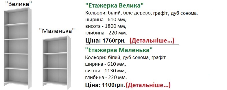 етажерка велика Дорос біла